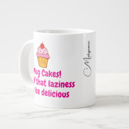 ケーキレシピ用マイクロおもしろい波マグカップ(引用文名) ジャンボコーヒーマグカップ