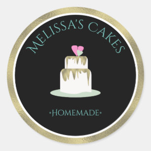 ケーキロゴステッカー オーダーメイド バルク 結婚式のティア ラウンドシール