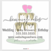 ケーキロゴベーカリービジネスマーケティングカーデカール シール (シート)