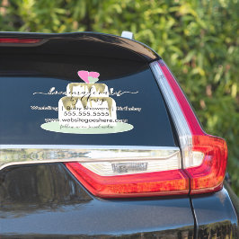 ケーキロゴベーカリービジネスマーケティングカーデカール シール