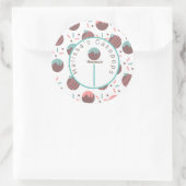 ケーキロポップ・アートのゴ自家製ベーカリーふりかけ ラウンドシール (バッグ)