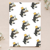 ケーキ一歳の誕生日パーティーで自転車のアナグマ 招待状