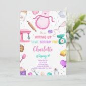 ケーキ作りパーティーのご案内 招待状 (スタンド正面)