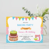 ケーキ作り デコレーション 招待 招待状 (スタンド正面)