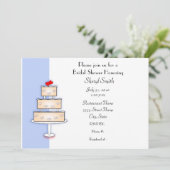 ケーキ入りブライダル·シャ結婚ワーの招待 招待状 (スタンド正面)