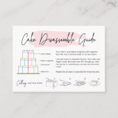 ケーキ分解ガイドピンク水彩ベーカリー 名刺 (正面)