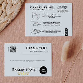 ケーキ切りガイド2x2部分ラウンドサービス サンキューカード