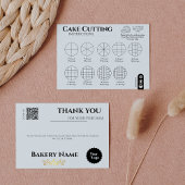 ケーキ切りガイド2x2部分ラウンドサービス ノートカード