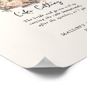 ケーキ切りニュートラル結婚式の受付情報 ポスター (角)