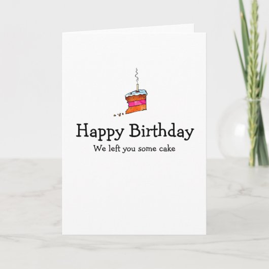 ケーキ切り誕生日カード カード (正面)