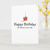 ケーキ切り誕生日カード カード (黄色い花)