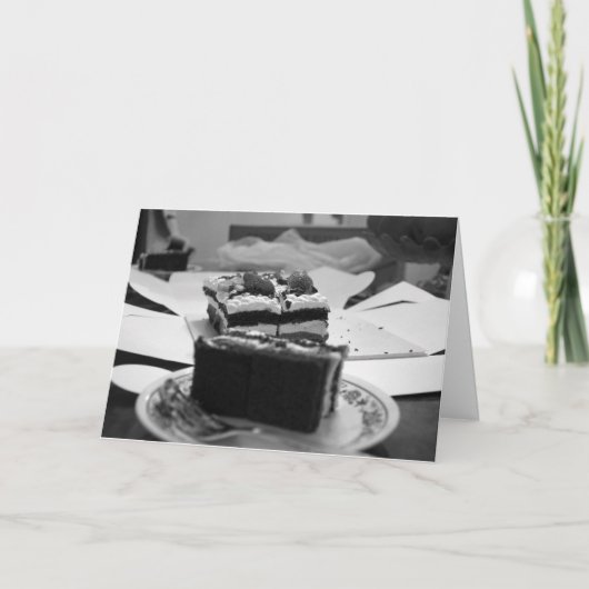 ケーキ切れベルト誕生日カード カード (正面)