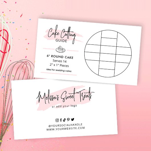 ケーキ切断ガイド6"ラウンドケーキ2x1"部分 エンクロージャーカード