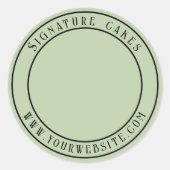 ケーキ包装シール ラウンドシール (正面)