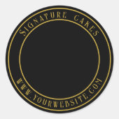 ケーキ包装シール ラウンドシール (正面)