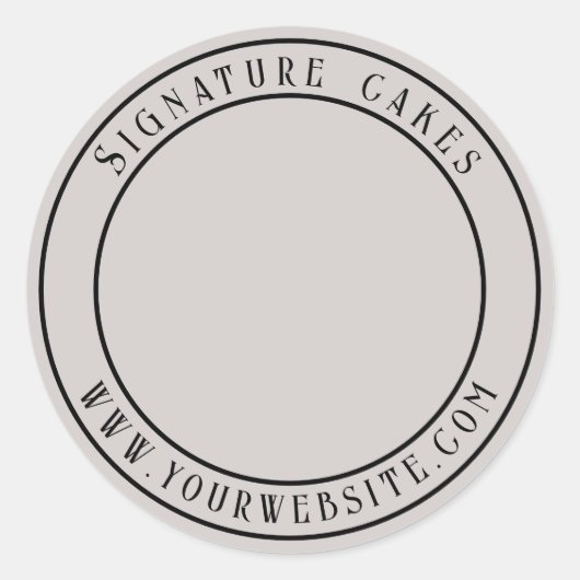 ケーキ包装シール ラウンドシール (正面)