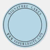 ケーキ包装シール ラウンドシール (正面)