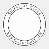 ケーキ包装シール ラウンドシール (正面)