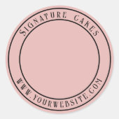 ケーキ包装シール ラウンドシール (正面)