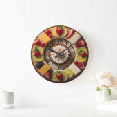 ケーキ及び果実 ラージ壁時計 (ホーム)