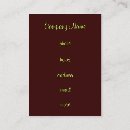 ケーキ名刺 名刺 (裏面)