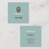 ケーキ営業ベーカリー折り畳み可能名刺 スクエア名刺 (正面/裏面)