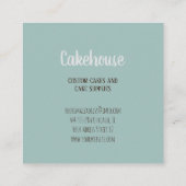 ケーキ営業ベーカリー折り畳み可能名刺 スクエア名刺 (裏面)