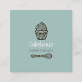 ケーキ営業ベーカリー折り畳み可能名刺 スクエア名刺 (正面)