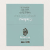 ケーキ営業ベーカリー折り畳み可能名刺 名刺 (外部フラット)