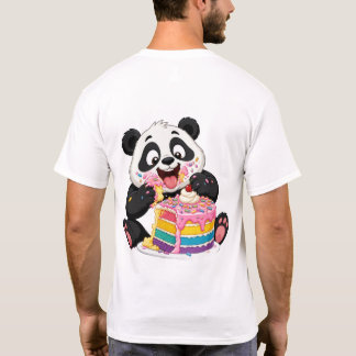 ケーキ好きパンダ Tシャツ