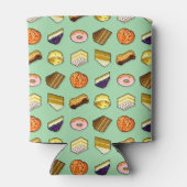 ケーキ好き美味しいケーキ&ペストリーパターン 缶クーラー (裏面)