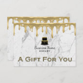 ケーキ専門店 ゴールドドリップアイシング パティシエ 大理石 (正面/裏面)