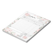 ケーキ屋さんのミキサー注文フォーム 花 ノートパッド (回転)