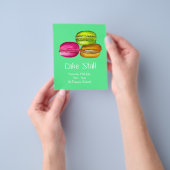 ケーキ屋さん焼き売り広告マカロン チラシ (手)