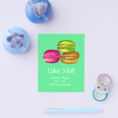 ケーキ屋さん焼き売り広告マカロン チラシ (シングル)