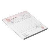 ケーキ屋さん用ミキサー注文フォーム請求書メモ帳 ノートパッド (アングル)