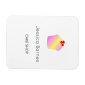 ケーキ屋カップケーキシルエット マグネット (横)