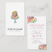 ケーキ屋、ペストリー、ベーカリー、クッキーデコレーター  名刺 (正面/裏面)