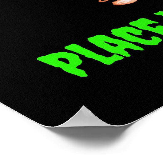 ケーキ店の完全編集可能ハロウィンカップケーキ ポスター (角)