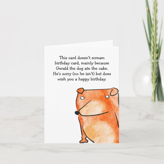 ケーキ恋しく思のバースデーカード カード (正面)