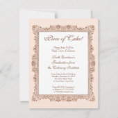 ケーキ料理シェフの学校卒業 招待状 (裏面)