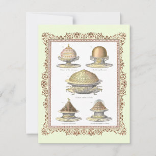 ケーキ料理シェフの学校卒業 招待状