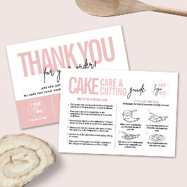 ケーキ気にとカッティングガイド、ケーキ提供ガイド 名刺