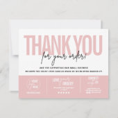 ケーキ気にガイドカード、ケーキの気に指示 サンキューカード (裏面)