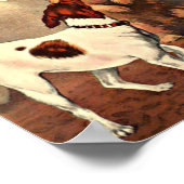 ケーキ物乞いペット犬ヴィンテージプリント ポスター (角)