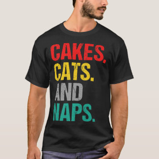 ケーキ猫と昼寝スナックベーキングケーキ Tシャツ