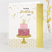 ケーキ王室の |誕生日カード カード (黄色い花)