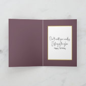 ケーキ白熱［赤熱］光を放つに誕生日のキャンドル カード (内部)