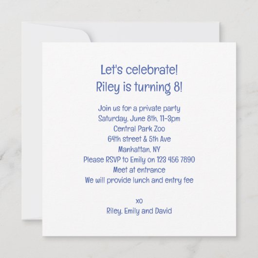 ケーキ祝と盛り上がったメルカツの誕生日 招待状 (裏面)