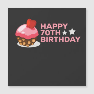 ケーキ祝付き70歳の誕生日デザイン